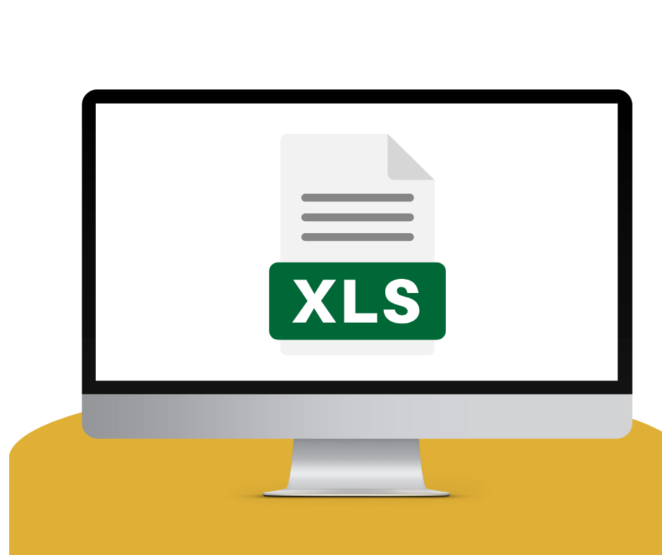 Excel Financial Modelling Course for Beginners and Non-Financial Professionals Computer screen displaying Excel XLS icon representing an online financial modelling course using Excel for beginners